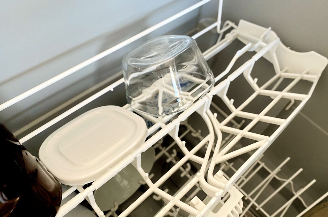 iwakiの耐熱ガラスは食洗機に入れられる